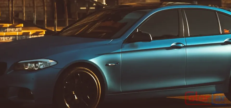 BMW F10 — синий матовый винил