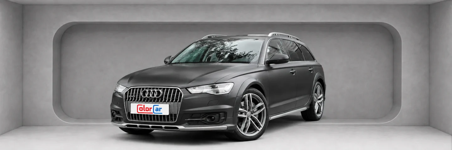 AUDI A6 ALLROAD — чёрный сатиновый винил, в коллекционной коробочке Color Car