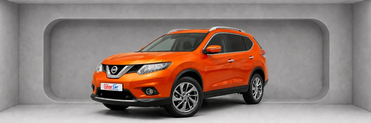 NISSAN X-TRAIL — винил fiery orange, в коллекционной коробочке Color Car