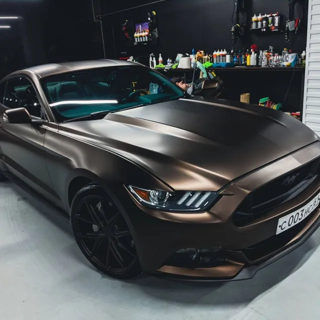 Ford Mustang — Шоколадный матовый винил