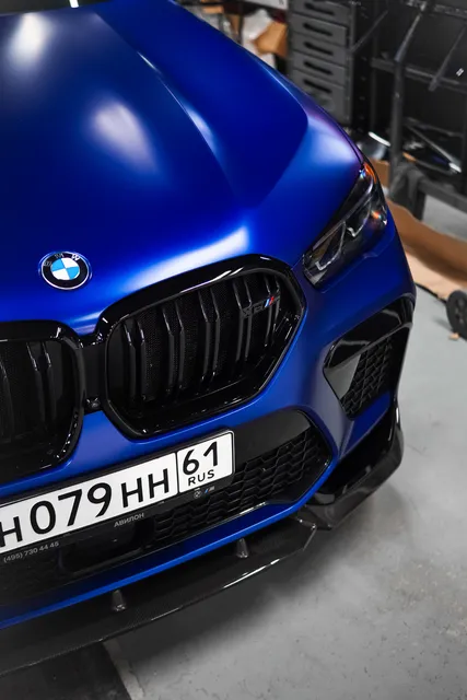 BMW X6 M — Полная оклейка матовым полиуретаном Llumar, кадр 6