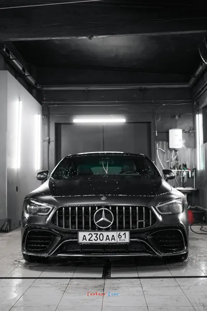 Mercedes-Benz GT — Чёрный сатин и шумоизоляция, кадр 6