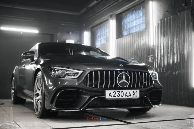 Mercedes-Benz GT — Чёрный сатин и шумоизоляция, кадр 5