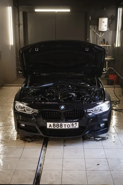 BMW 3 Series — Полировка и уход за моторным отсеком, кадр 3
